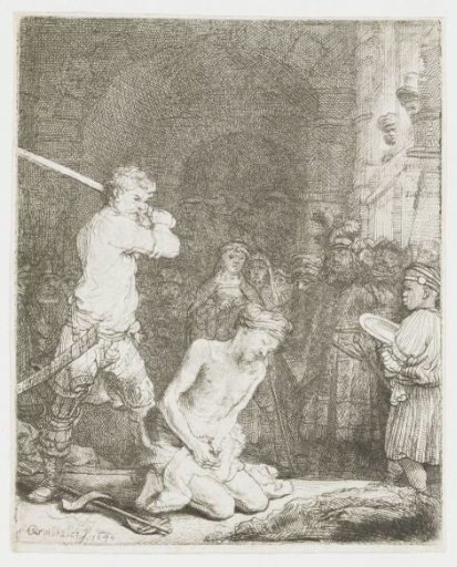 The beheading of St John the Baptist