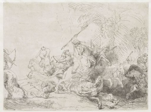 The large lion hunt