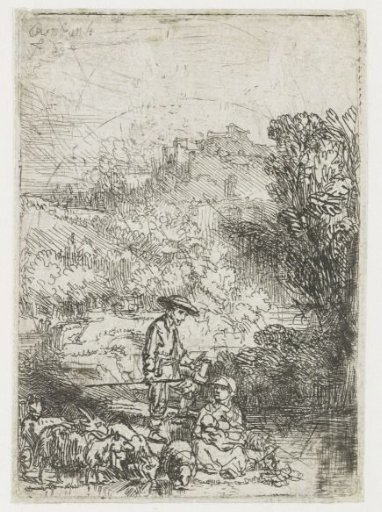 The shepherd and his family