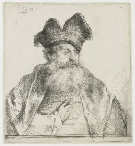 Old man with a divided fur cap