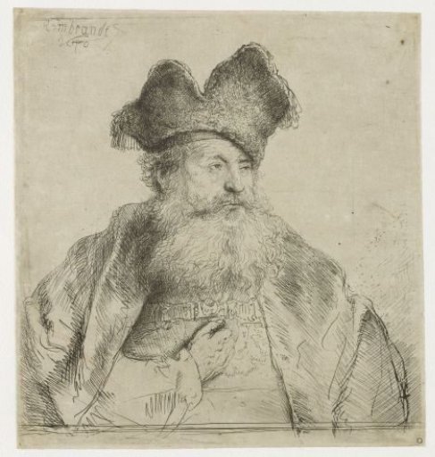 Old man with a divided fur cap