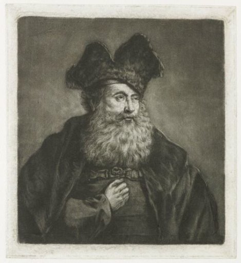 Old man with a divided fur cap