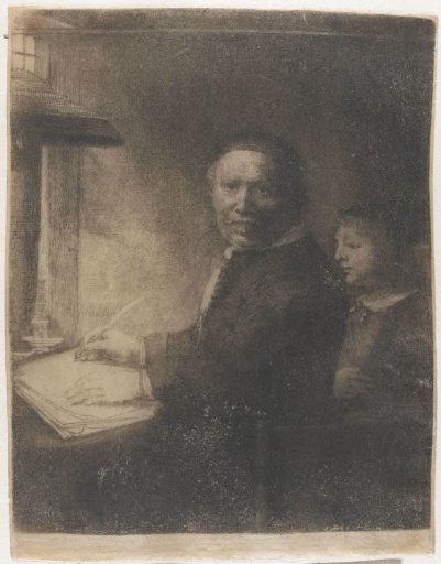 Lieven Willemsz. van Coppenol, writing master: the smaller plate