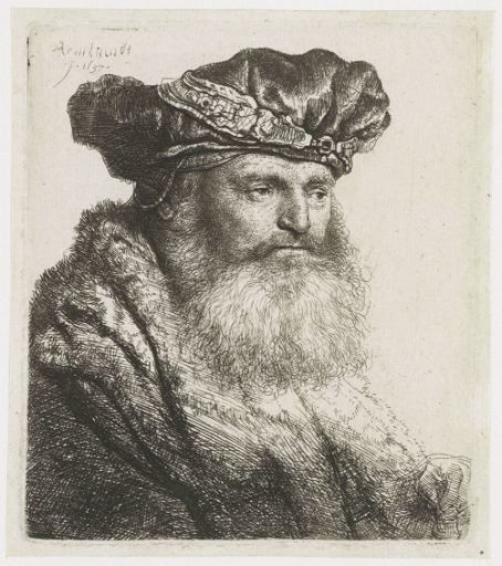 Bearded Man in a Velvet Cap with a Jewelled Clasp
