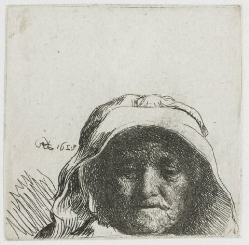 The artist's mother: head only, full face
