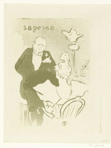 Man speaking to a seated woman in a café
