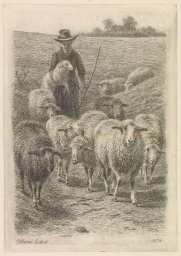 Shepherd with His Flock