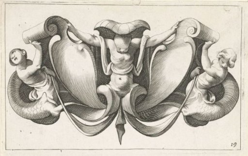 Horizontal cartouche with two compartments