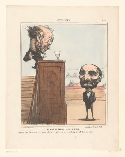 Politician interrupts his speech upon seeing Alexandre Glais-Bizoin