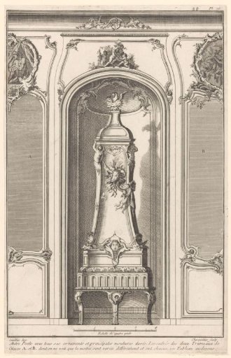 Stove in a niche
