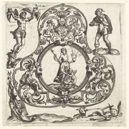 Pendant with Caritas in a round medallion