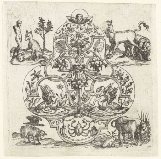 Pendant with a herm flanked by two swans