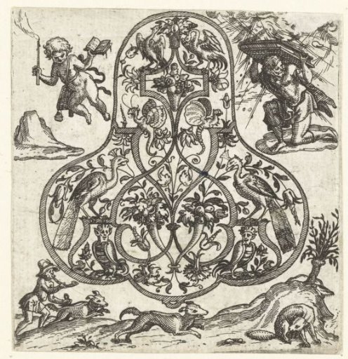 Pendant with two peacocks