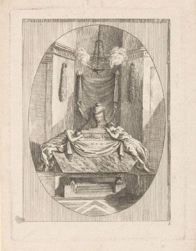 Tomb with a column in a niche