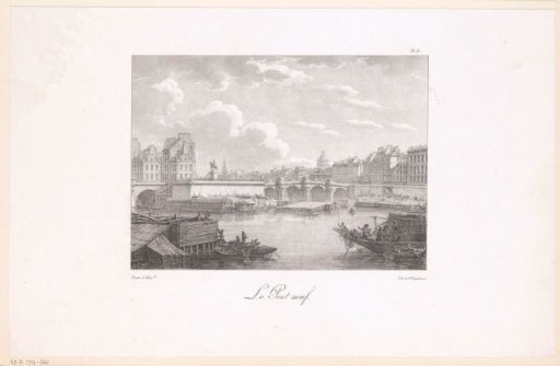 View of the Pont Neuf over the Seine in Paris