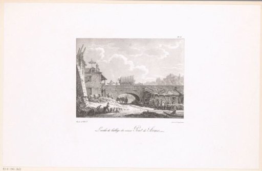View of the arch in the old Pont de Sèvres