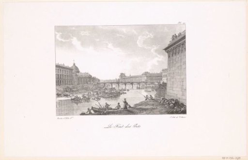 View of the Seine with the Pont des Arts