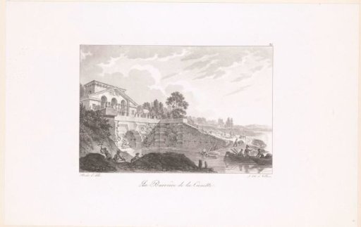 View of the quay near the Barrière de la Cunette on the Seine