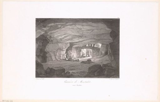Miners resting in a quarry of Les Montalais