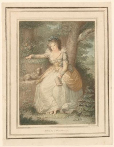 Full-length portrait of Maria Anne Fitzherbert
