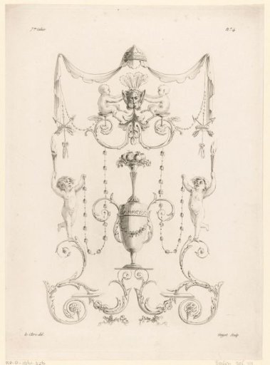 Arabesques with putti