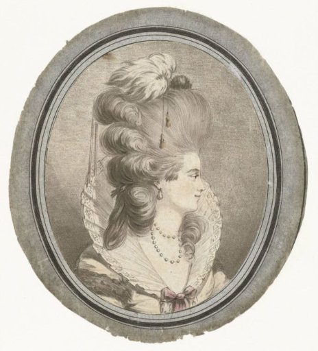 Bust of a Woman with a High Wig