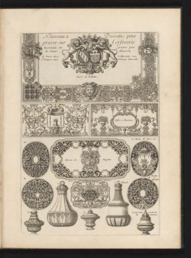 Title page for a series of designs for goldsmiths' work