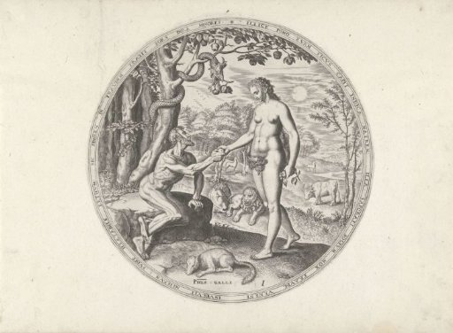 Eve Offers Adam the Forbidden Fruit