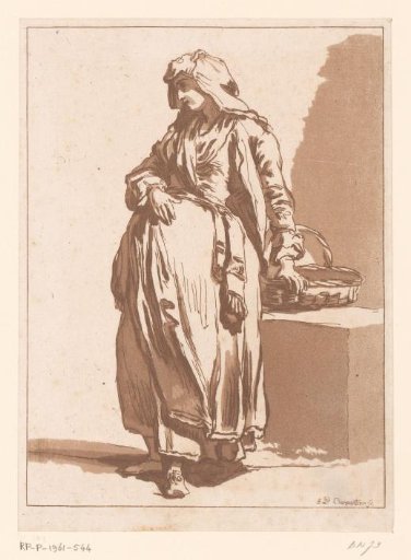 Peasant woman with a basket