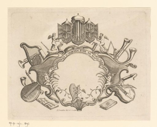 Address card of Arnoldus Olofsen, bookseller and music seller