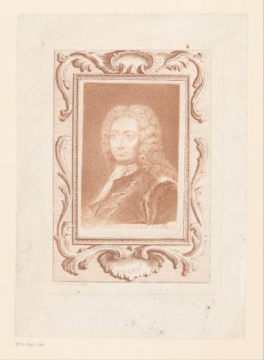 Portrait of Edmond Halley in an Ornate Frame