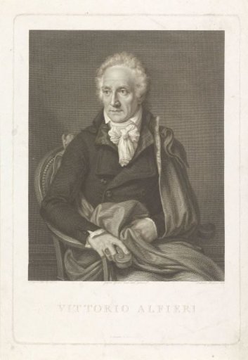Portrait of writer, poet and actor Vittorio Alfieri