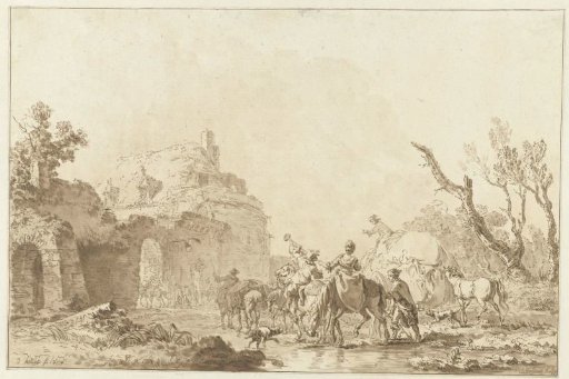 Travelers at a Gate