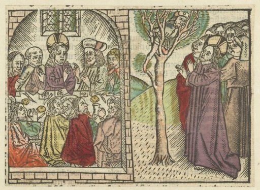 The Meal in the House of Zacchaeus; Zacchaeus in the Fig Tree