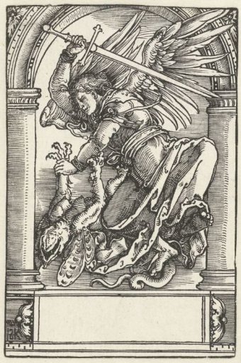 The Archangel Michael defeating a devil
