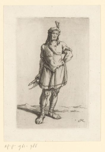 Standing warrior with axe