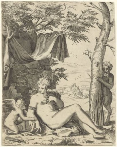 Venus, Cupid and a Satyr