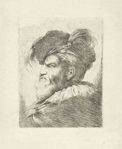 Man with a feathered cap