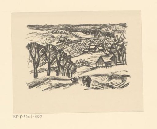 Snow-covered hilly landscape