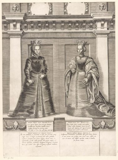 Portrait of Mary I of England and Mary Emanuel of Portugal