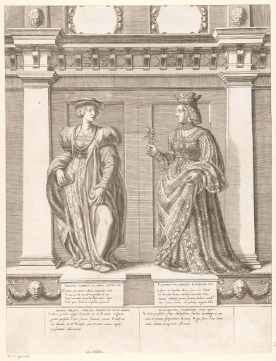 Double portrait of Joanna of Pfirt and Elisabeth of Luxembourg