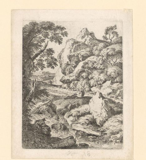 Rocky landscape with stream