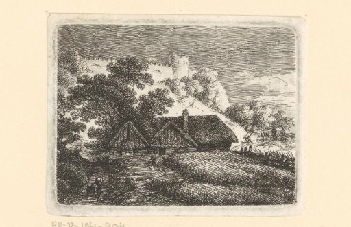 Landscape with ruins and a country house