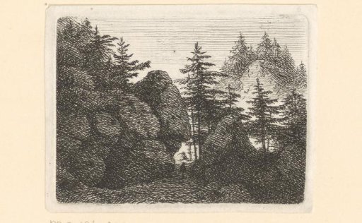 Rocky landscape with mountain path