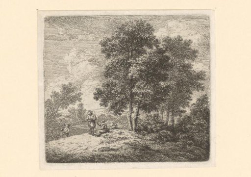 Hilly landscape with resting figures
