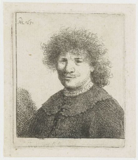Self-portrait in a cloak with a falling collar: bust