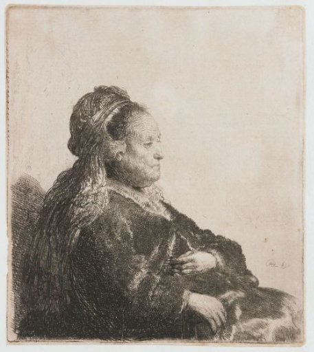 Rembrandt's mother seated
