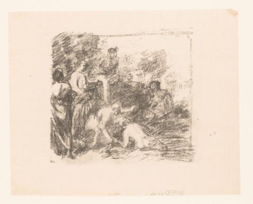 Study of six bathers