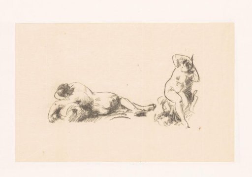 Study sheet with two nude women