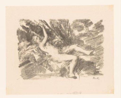 Nude woman awakes